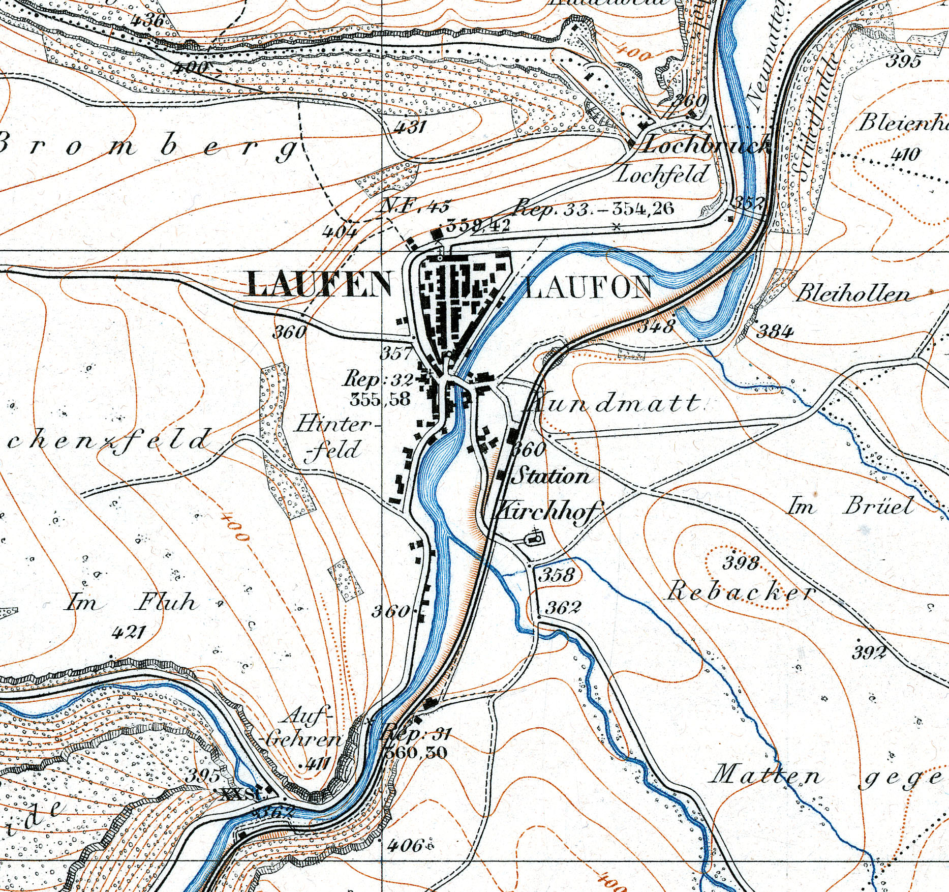 E17644 LA001 Siegfriedkarte Laufen